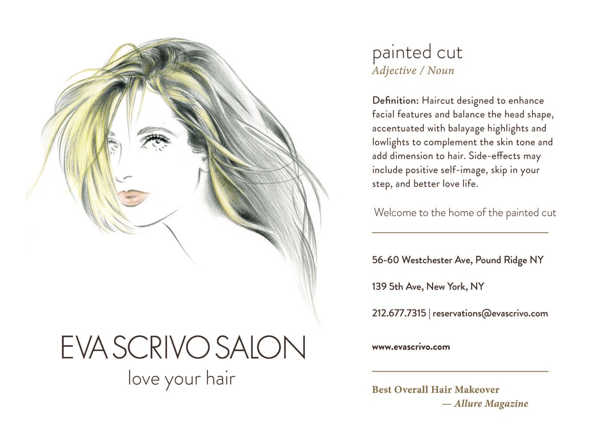EvaScrivo's tweet image. The Painted Cut: Our signature approach to cut &amp;amp; color. 

#evascrivosalons #thepaintedcut #poundridge #addesign #loveyourhair

evascrivo.com