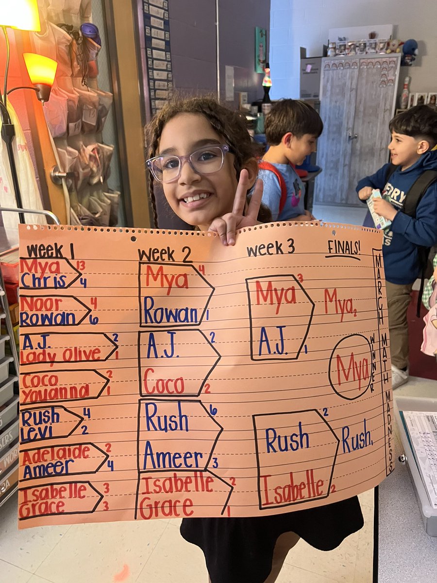 The battle was hard and long, but today Mya was crowned 👑 the Ready Math Tournament champion!