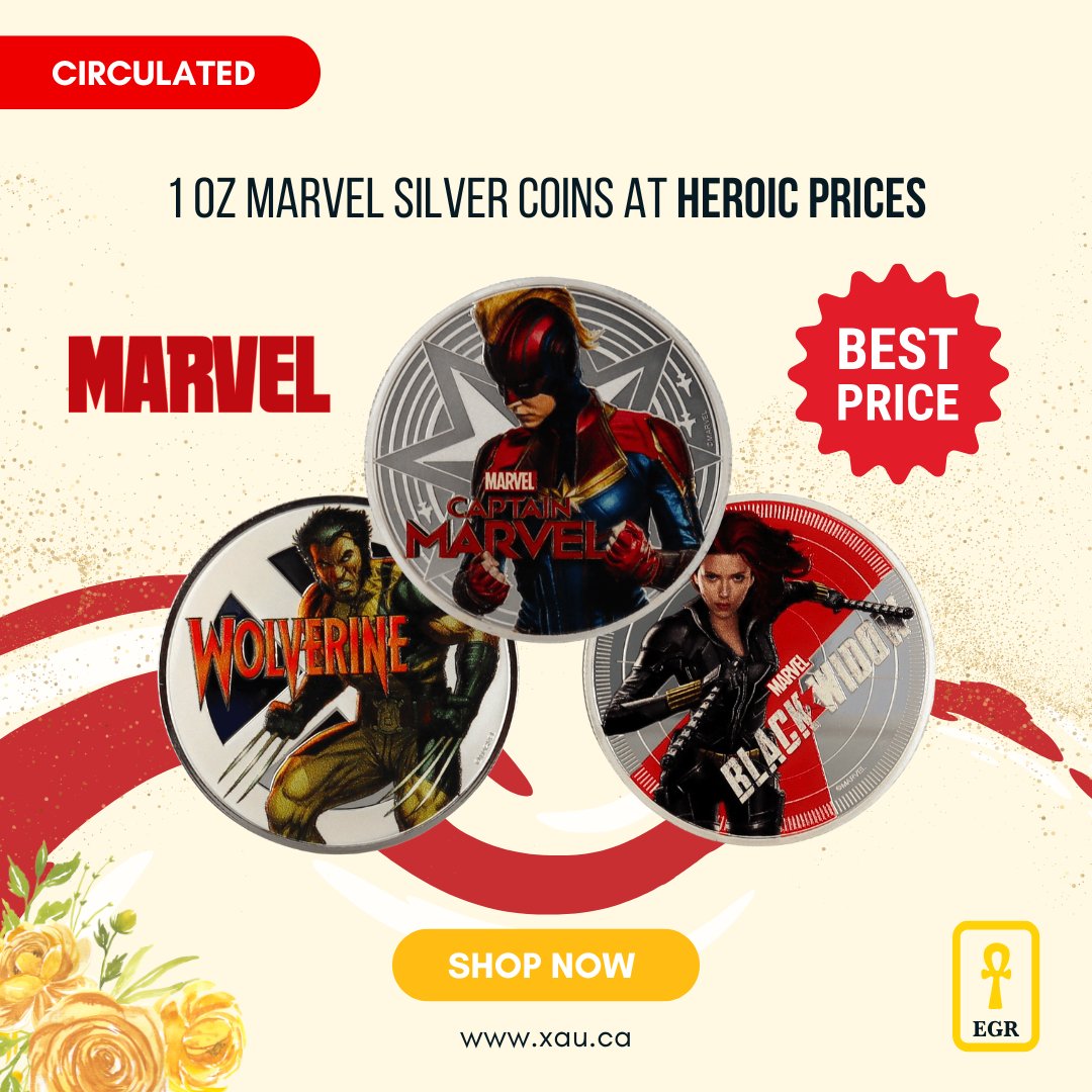 expressgoldref's tweet photo. 🌸 Spring into Savings! 🌸
Your favorite Marvel heroes are suiting up for your collection — now at heroic prices! 🦸‍♂️🪙
Don’t miss this limited-time offer. Add yours today and let your collection shine! ⚡💥

#ExpressGoldRefining #MarvelCoins #Silver #MarvelCollection https://t.co/XX6n6s4nux