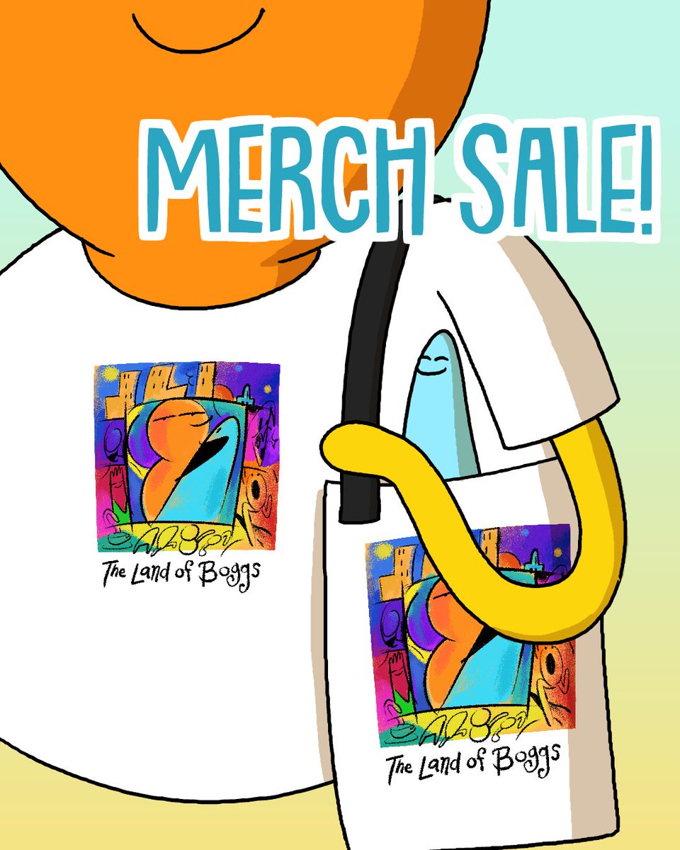 TheLandOfBoggs's tweet photo. 🎉NEW MERCH ALERT🎉 

Take Boggo and Boe with you wherever you go on a t-shirt, hoodie, or tote bag! OR let your comfort character keep you company while you sip your morning coffee!  

🛍️ Buy them here: https://t.co/RnzkwNh7TU https://t.co/itrFeouDxF