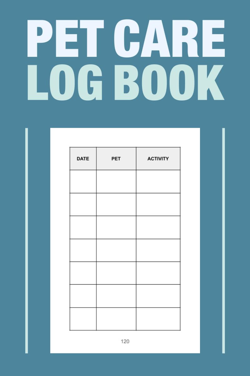 Pocket Size Pet Care Log Book: Small Pet Care Record Book | 120 Numbered Pages | 4 x 6 inches

Available On Amazon 👇
US (United States): a.co/d/4Kq7il2
UK (United Kingdom): amzn.eu/d/28bJaNL
CA (Canada): a.co/d/1B19NF1
AU (Australia):