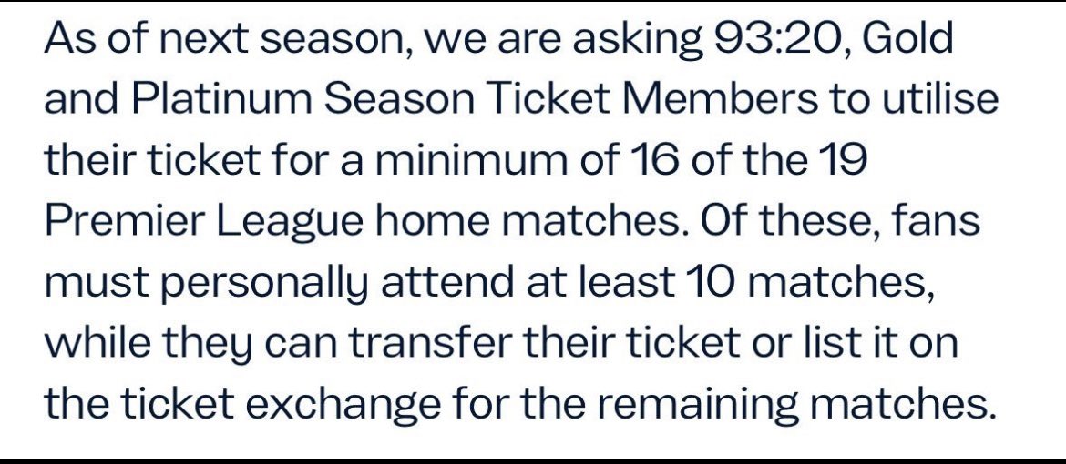 Buy your season ticket <a href="/ManCity/">Manchester City</a> but don’t be ill, go to University, get a job with shift patterns, be unable to make stupid kick off times like 8pm Friday or 7pm Sunday OR the club will take it back and give it Viagogo. Disgrace. Pay for your season ticket, use it how you like!