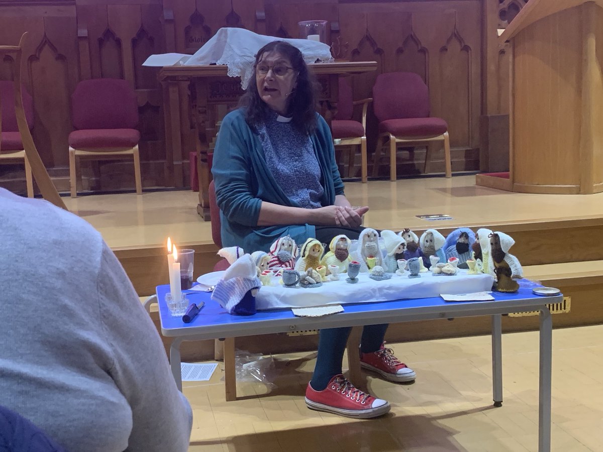 Moving Passover Seda at Les Capelles Methodist Church tonight led by Rev. Jacky Cottrell - matzos, bitter herbs, egg, salt water, parsley and the Cup of Redemption. The message was “Love one another and I have loved you”