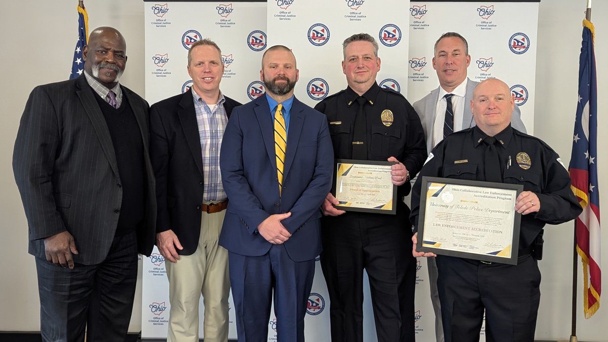 Matt Schroeder (@utpresident) on Twitter photo Huge congratulations to <a href="/UToledoPD/">UToledo Police</a> for being named one of the first ten agencies in Ohio – and the only university police department – to earn accreditation through the new Ohio Law Enforcement Accreditation Program! news.utoledo.edu/index.php/02_1… Huge congratulations to <a href="/UToledoPD/">UToledo Police</a> for being named one of the first ten agencies in Ohio – and the only university police department – to earn accreditation through the new Ohio Law Enforcement Accreditation Program! news.utoledo.edu/index.php/02_1…