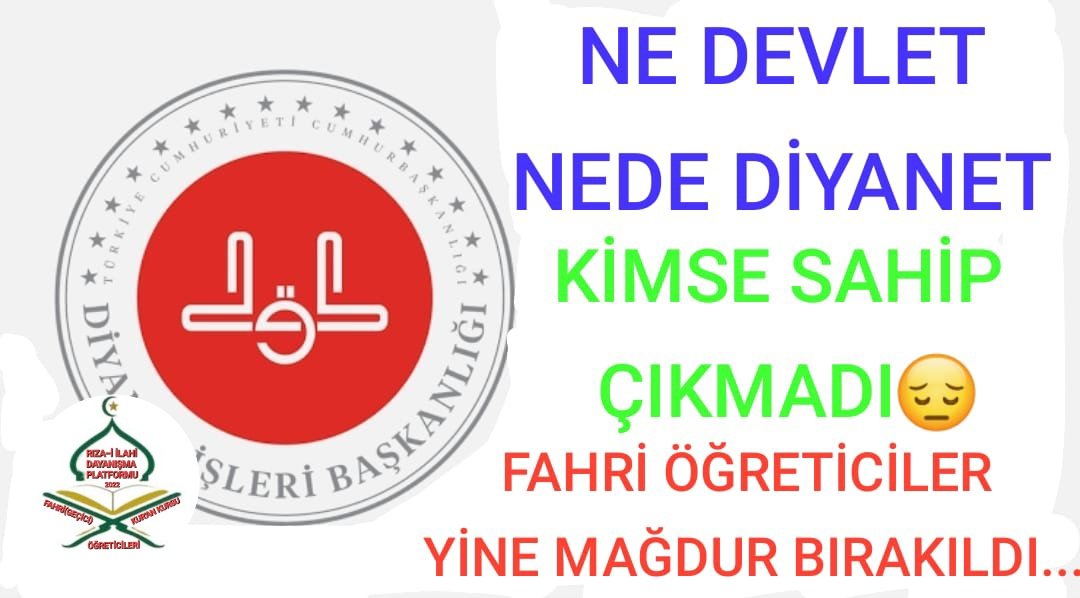 <a href="/csgbakanligi/">T.C. Çalışma ve Sosyal Güvenlik Bakanlığı</a> <a href="/isikhanvedat/">Prof. Dr. Vedat Işıkhan</a> 👉Asgari ücretin altında maaş
👉Sigortaları eksik yatar
👉Tazminat hakları
👉İşsizlik maaşı 
👉Özlük hakları
YOK❗️
❗Böyle gelmiş böyle gidemez! Değerli sendikalar lutfen sesimiz olun Hakkımızı savunun 
#Diyanet FAHRİ (Geçici)  ÖĞRETİCİLERi  
Bekler
<a href="/AvOzlemZengin/">Av. Özlem Zengin 🇹🇷</a> <a href="/akbasogluemin/">Av. M.Emin AKBAŞOĞLU 🇹🇷</a>