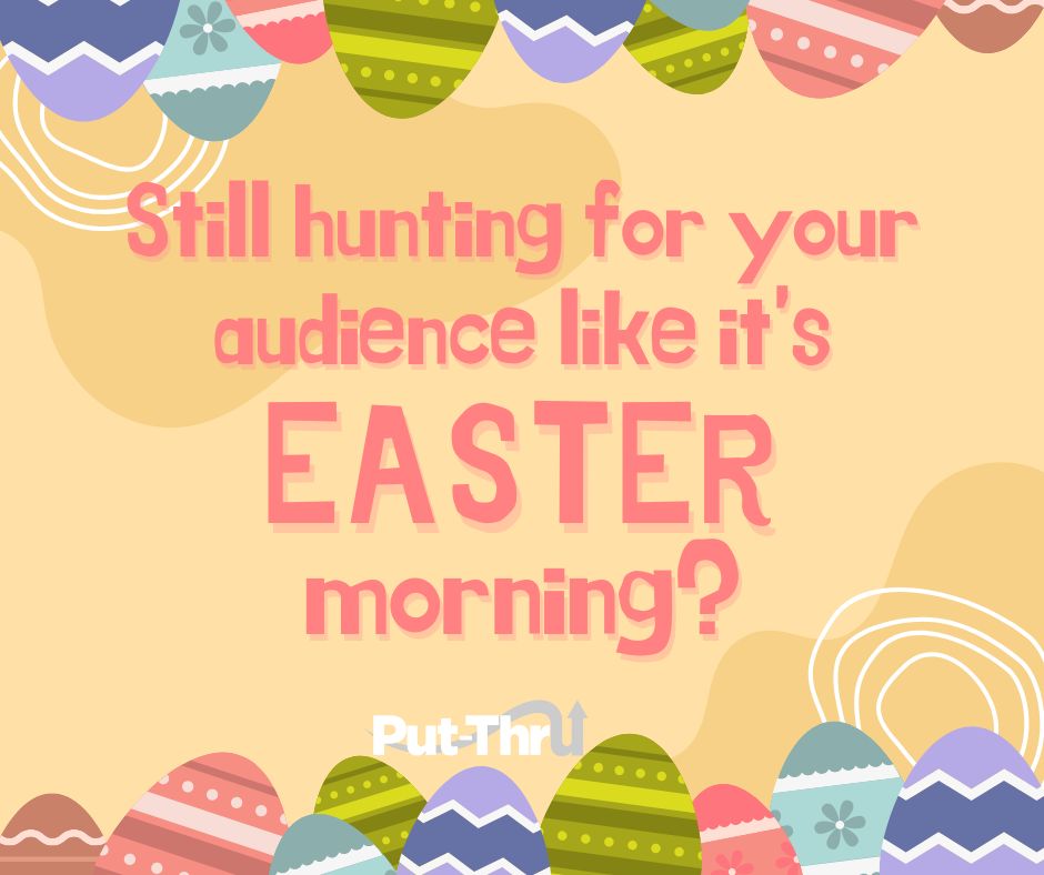 put_thru's tweet photo. Still hunting for your audience like it's Easter morning?
Stop playing games with blindfolds on.
Big tech has you chasing shadows—serving ads to bots and calling it "strategy."At Put-Thru, we build marketing machines that actually work.
This Easter, let’s put an end to the hunt. https://t.co/mNg98azWnU