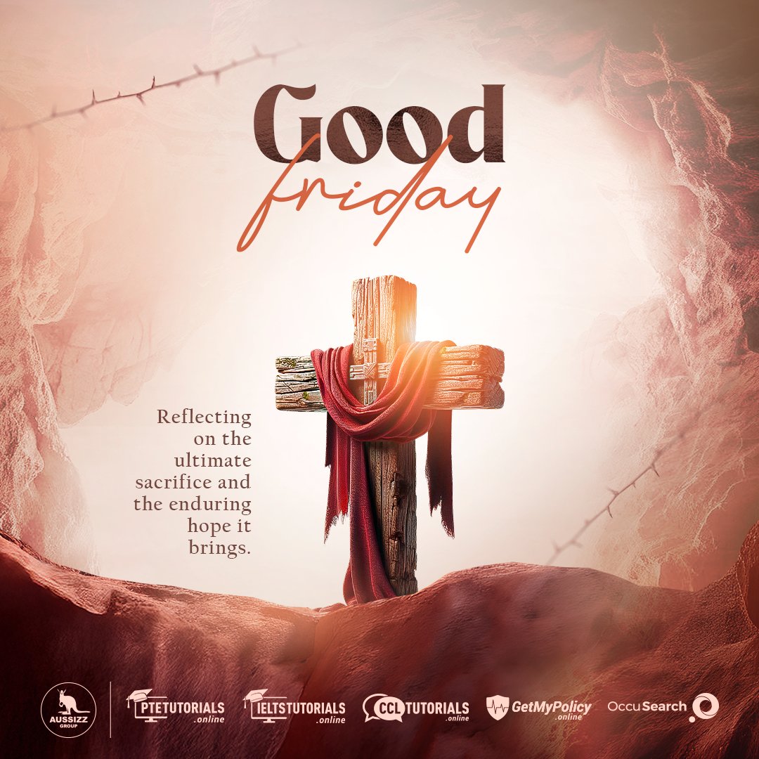 Today, on Good Friday , we pause to reflect on the ultimate sacrifice of love and forgiveness.

May this day remind us of the power of unconditional love. 🕊️✨

#GoodFriday #goodfriday2025 #HolyWeek2025 #EasterWeek #easter #aussizzgroup