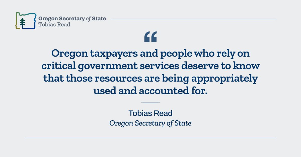Today, we released our 2024 summary report of the State Government Accountability Hotline: sos.oregon.gov/audits/Documen…

The hotline is a tool for anyone to anonymously report suspected misuse of state funds or resources.