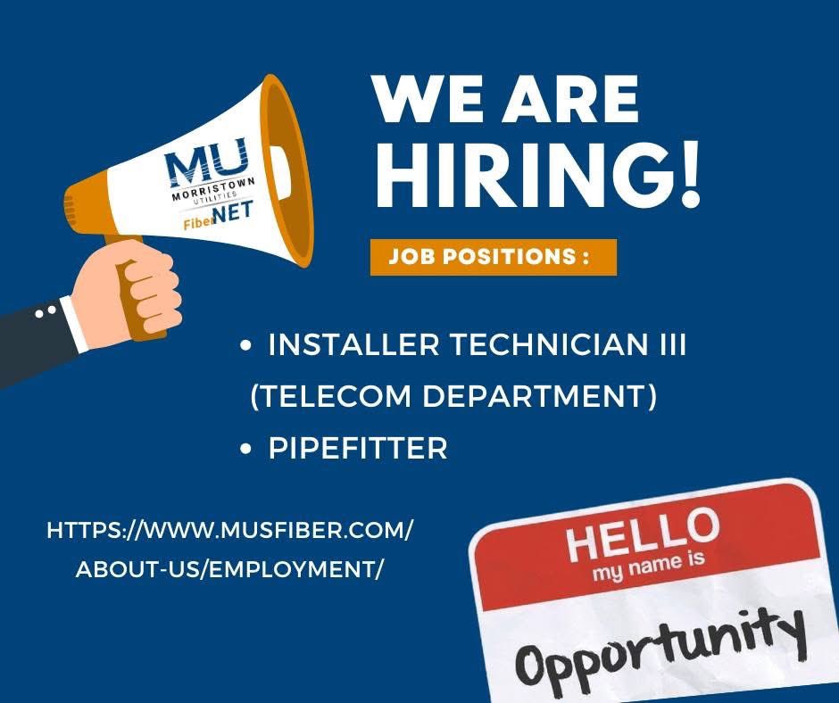 We are excited to share with you an opportunity to join our company! We are looking for team driven individuals who possess the necessary qualifications and skills to take on the roles below. See job descriptions and apply here: musfiber.com/about-us/emplo…