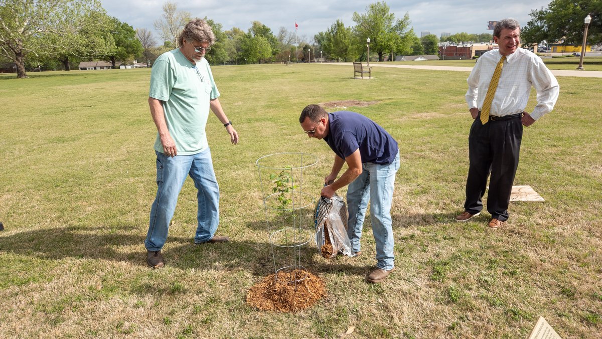 This morning, OU-Tulsa marked the 30th anniversary of the OKC bombing by planting a Survivor Tree seedling.

VP Bynum led a moment of silence for the 168 lives lost. The seedling stands as a symbol of resilience and hope for our city, state, and nation.