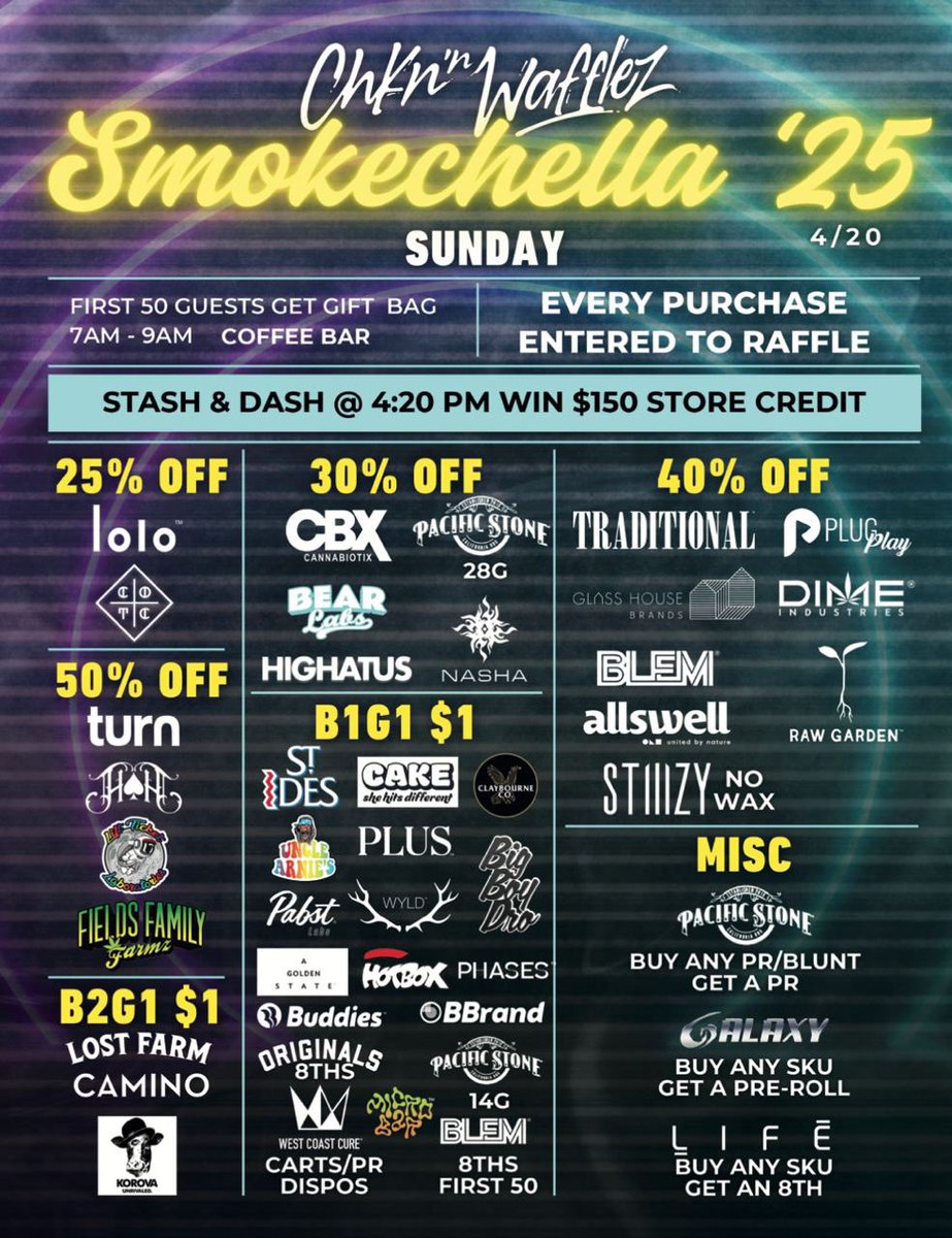 4•20 weekend at <a href="/chknNwafflez/">Chkn ‘N Wafflez</a> ✨