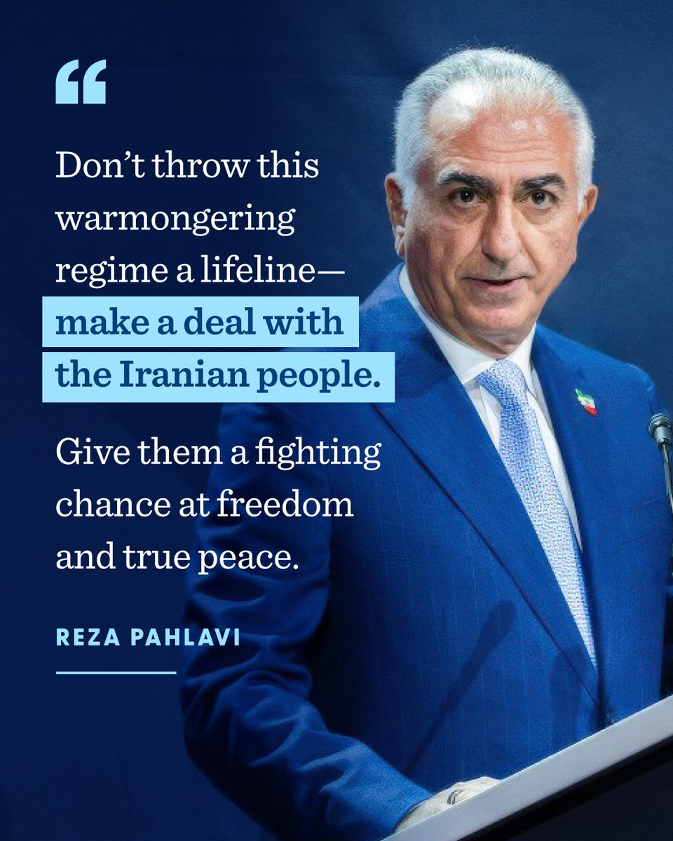 Don’t throw this warmongering regime a lifeline — make a deal with the Iranian people. Give them a fighting chance at freedom and true peace.