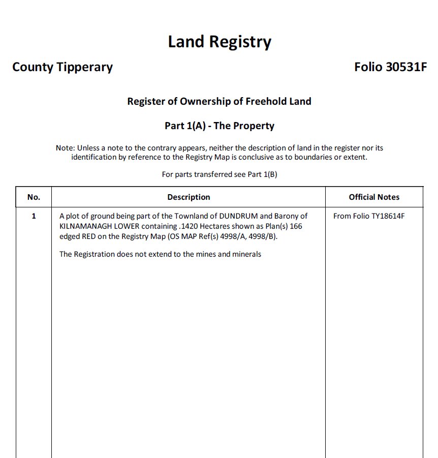 <a href="/Nick_Delehanty/">Nick Delehanty 🇮🇪</a> Wenning family place a Lis Pendens notice (disputed ownership) on the folio of Dundrum House , yet the Department issues a €16m contract to house IPAS on the disputed site.  No Due Diligence on €16m contract!