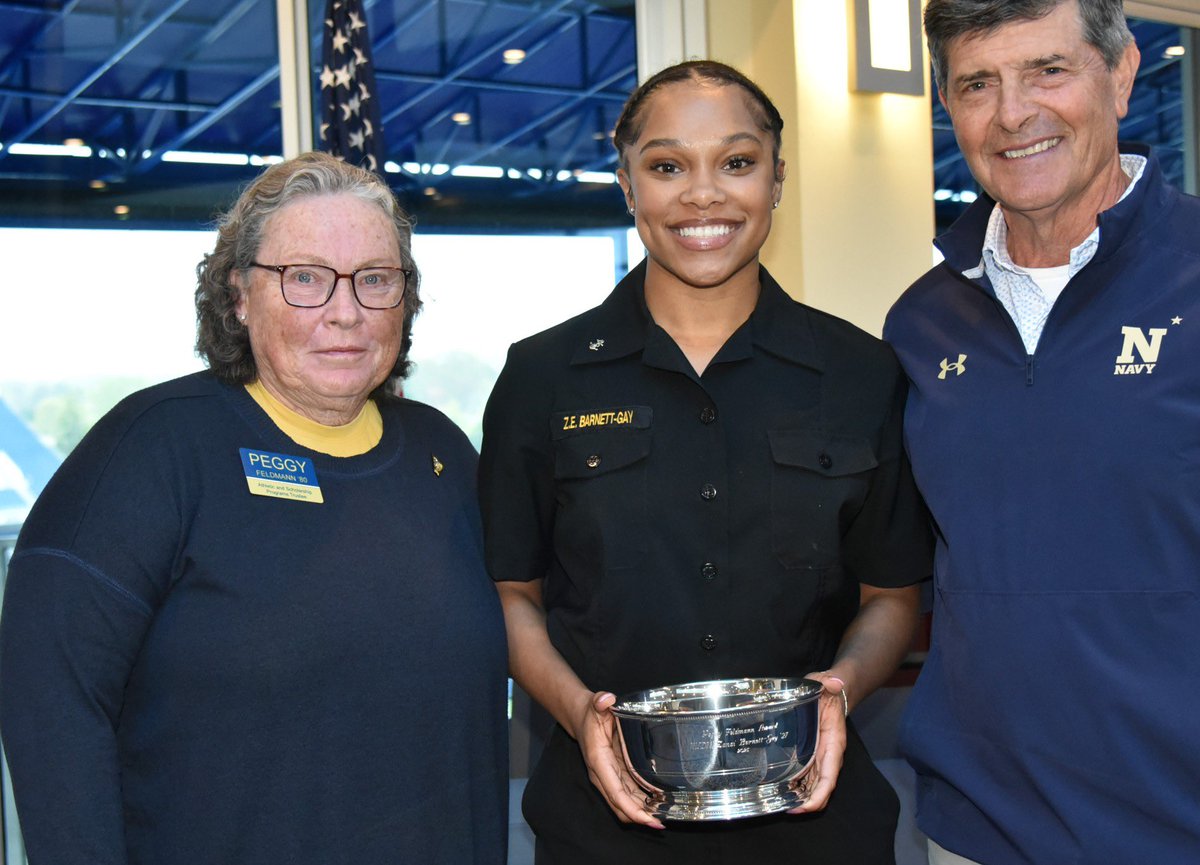 Navy Women's Basketball (@navywbb) on Twitter photo Congrats to <a href="/zanaibg44/">Zanai Barnett #4</a> on earning the
Peggy Feldmann award! This
award is presented to a female
varsity or club athlete for the
greatest athletic achievement
and inspired team leadership within the given academic year βοΈπ Congrats to <a href="/zanaibg44/">Zanai Barnett #4</a> on earning the
Peggy Feldmann award! This
award is presented to a female
varsity or club athlete for the
greatest athletic achievement
and inspired team leadership within the given academic year βοΈπ