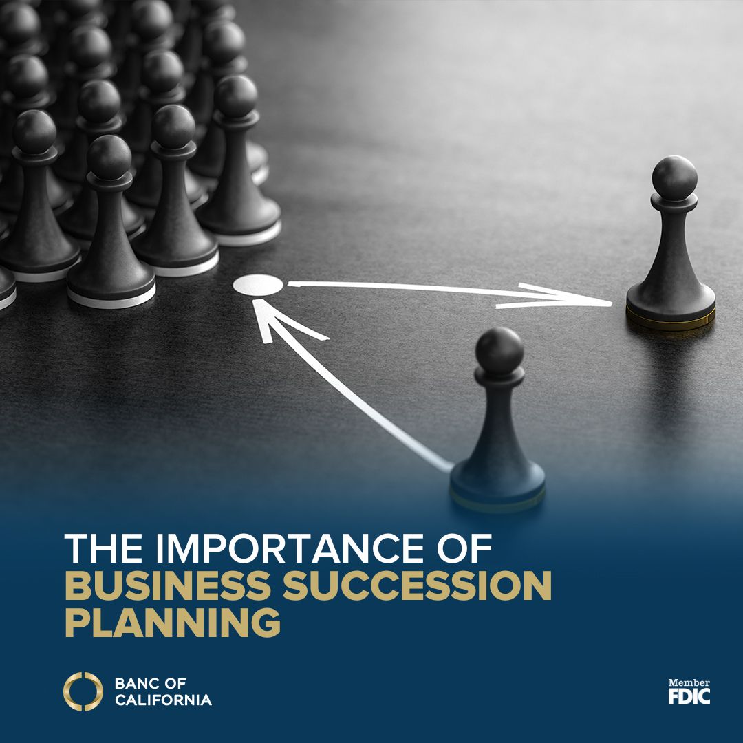 Banc of California (@bancofcal) on Twitter photo Transitioning leadership is one of the most pivotal decisions a business owner will ever make. A thoughtfully crafted business succession plan ensures your company not only survives but thrives, no matter what the future holds. Transitioning leadership is one of the most pivotal decisions a business owner will ever make. A thoughtfully crafted business succession plan ensures your company not only survives but thrives, no matter what the future holds.
