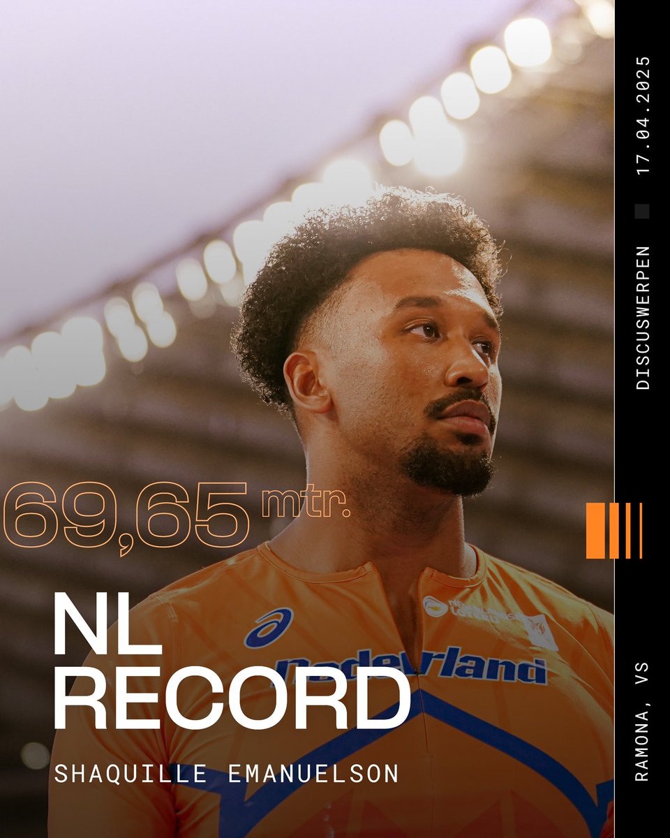 ZO DAN! 🤯💥

Shaquille Emanuelson verbetert in de Verenigde Staten het Nederlands record op het discuswerpen met meer dan een meter!🔥