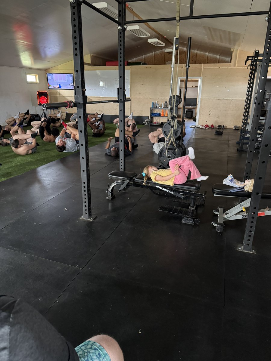 Coaching sprints and doing yoga with the boys today! <a href="/TunstallFB/">Tunstall Football</a>