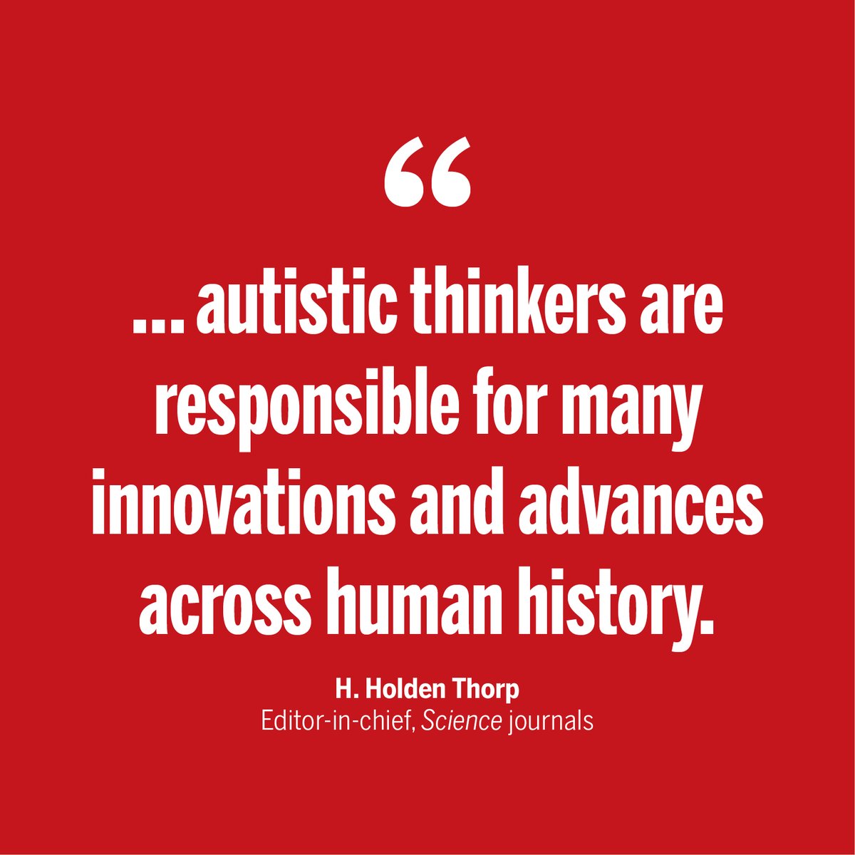 "If we really want the best talent in science, then let’s foster environments across the scientific enterprise that invite neurodiversity and recognize the strengths of neurological differences," writes H. Holden Thorp in a 2024 #ScienceEditorial. scim.ag/42qqtMg