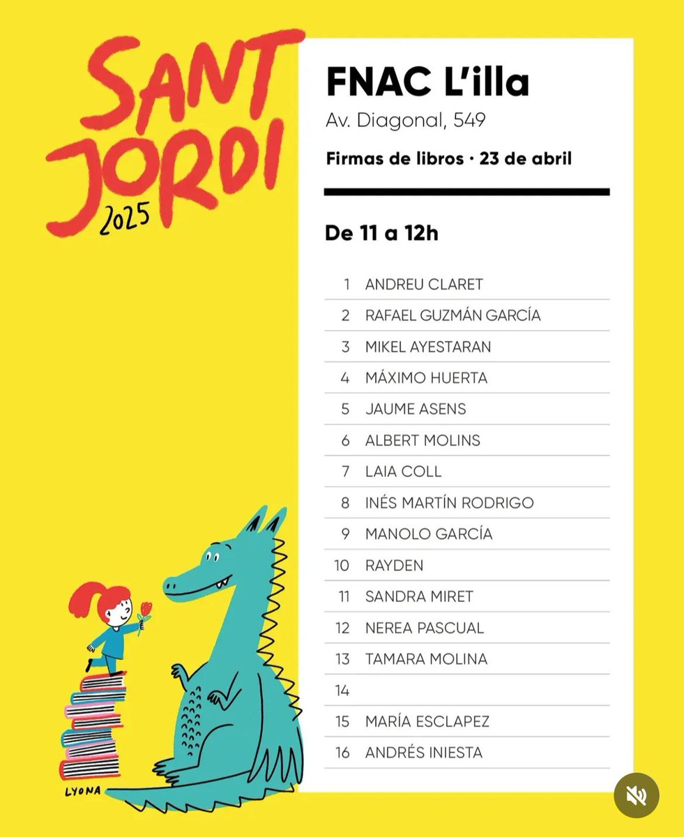 MIÉRCOLES 23 DE ABRIL
FNAC L'ILLA (Av. Diagonal 549, Barcelona)
DE 11:00H A 12:00H
FIRMA DE "TÍTERE CON CABEZA".

#ManoloGarcía #TítereConCabeza #Barcelona #SantJordi #SantJordi2025 #Fnac #Libro #Book #LeerPerjudicaSeriamenteLaIgnorancia