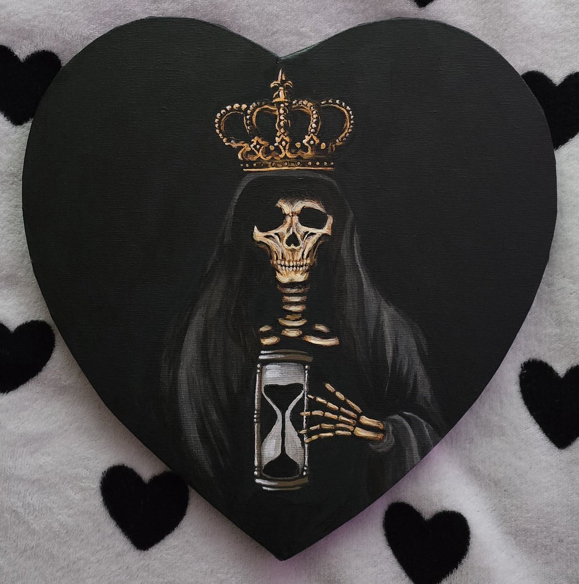 The One above all 🖤
#SantaMuerte #acrylicpainting #traditionalart #painting #HolyDeath  #adoration
