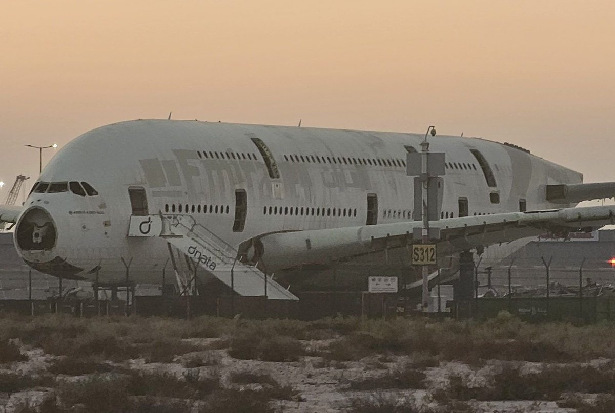 Something truly post-apocalyptic about seeing an A380 being scrapped...