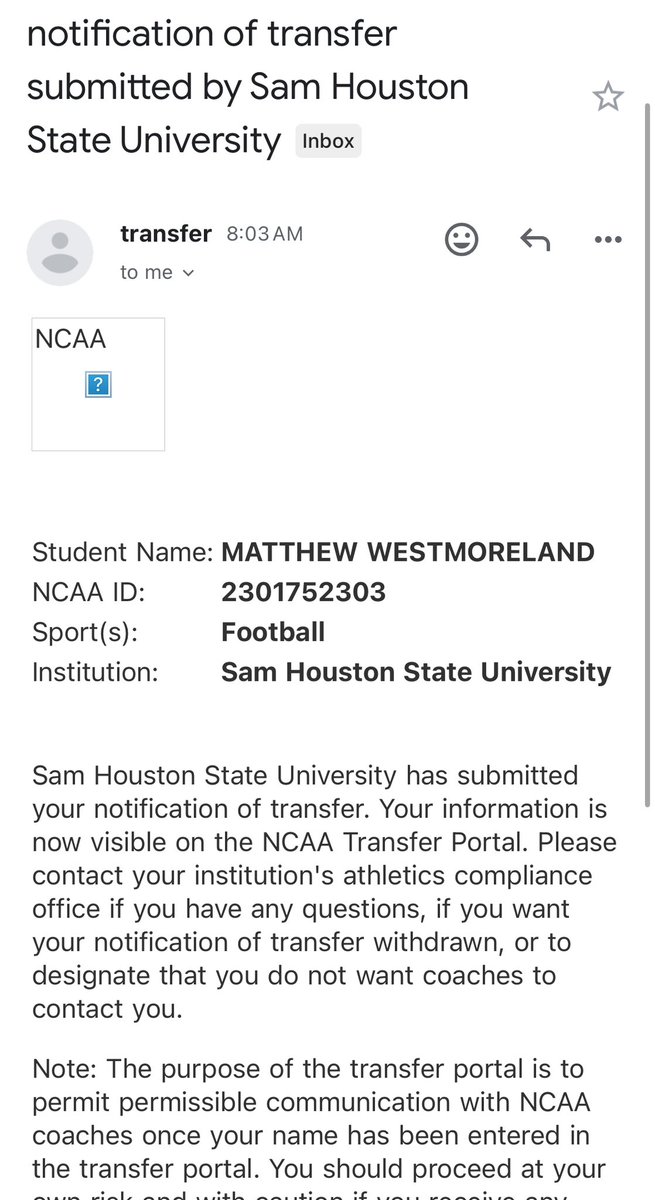 Officially in the portal with 4 years of eligibility !