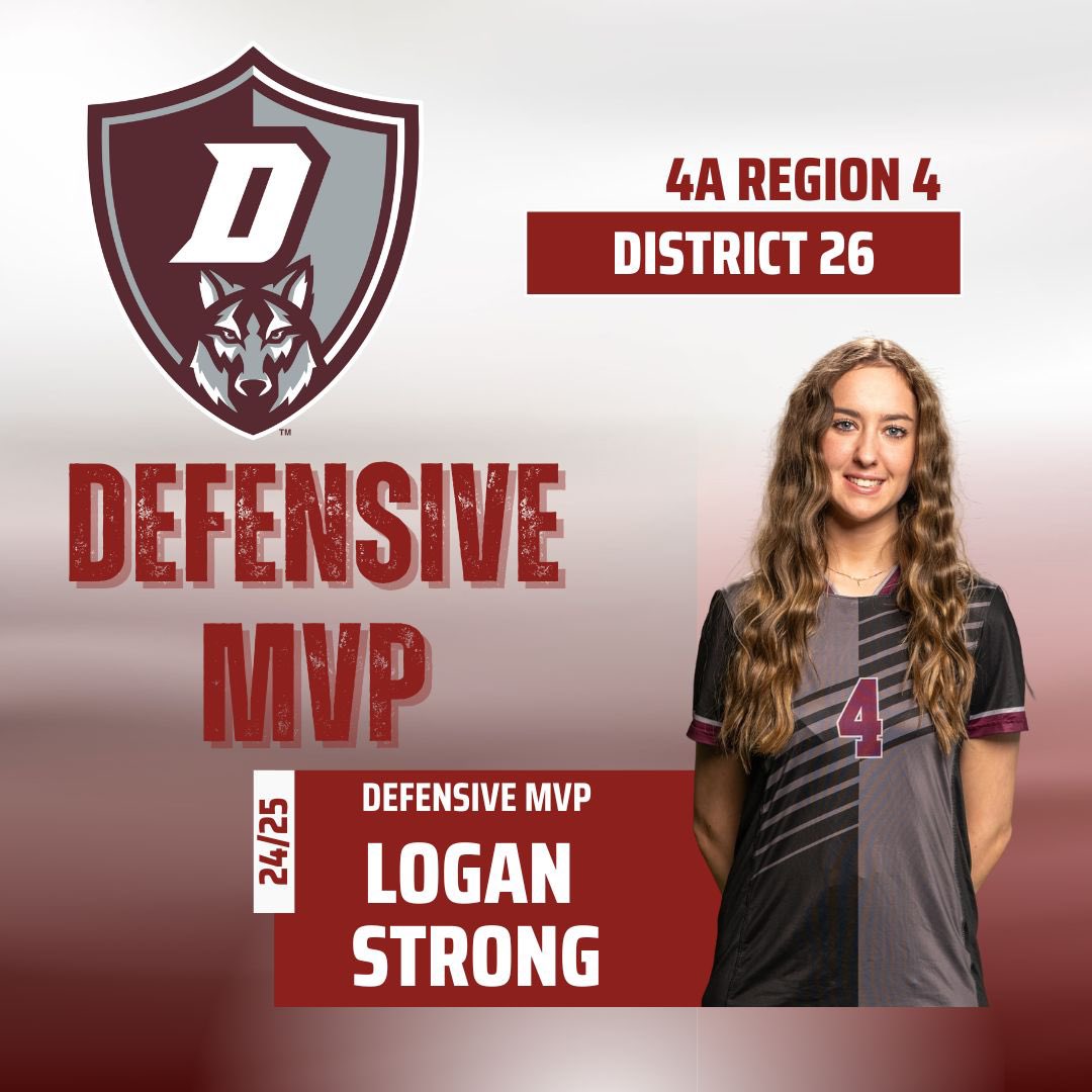 Davenport Girls Soccer (@dhs_gsoccer) on Twitter photo Logan lead a defense that helped hold our opponents to only 16 goals over 25 games while scoring 13 of her own and logging 4 assists- Congratulations to the now 2X R4 4A District 26 Defensive MVP
<a href="/jdzimmerhanzel/">JD Zimmerhanzel</a> <a href="/taylour_to5o/">Taylour Toso</a> <a href="/dhs_looney/">Angela Looney</a> <a href="/DavenportWolves/">DHS Wolves Athletics</a> <a href="/tascosoccer/">TASCO</a> <a href="/6a_28/">SA High School & Club Soccer</a> Logan lead a defense that helped hold our opponents to only 16 goals over 25 games while scoring 13 of her own and logging 4 assists- Congratulations to the now 2X R4 4A District 26 Defensive MVP
<a href="/jdzimmerhanzel/">JD Zimmerhanzel</a> <a href="/taylour_to5o/">Taylour Toso</a> <a href="/dhs_looney/">Angela Looney</a> <a href="/DavenportWolves/">DHS Wolves Athletics</a> <a href="/tascosoccer/">TASCO</a> <a href="/6a_28/">SA High School & Club Soccer</a>