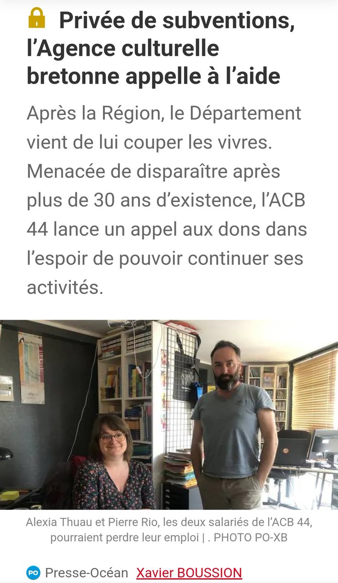 Ur gevredigezh a ra kalzig evit Breizh hag evit ar Brezhoneg en Bro Naoned. Ezhomm o deus sikour! #Brezhoneg #Bronaoned #Bretagne 
ouest-france.fr/pays-de-la-loi…