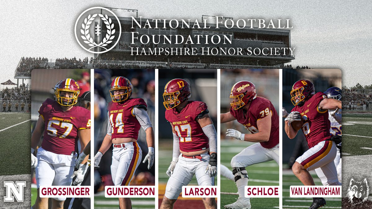 #GoWolves (@wolvesathletics) on Twitter photo .<a href="/NSUWolves_FB/">Northern State Football🐺 🏈</a> | Five Wolves Named to NFF Hampshire Honor Society
#GoWolves🐺 | #maroonNgold🐾
READ MORE ⬇️
nsuwolves.com/news/2025/4/17… .<a href="/NSUWolves_FB/">Northern State Football🐺 🏈</a> | Five Wolves Named to NFF Hampshire Honor Society
#GoWolves🐺 | #maroonNgold🐾
READ MORE ⬇️
nsuwolves.com/news/2025/4/17…