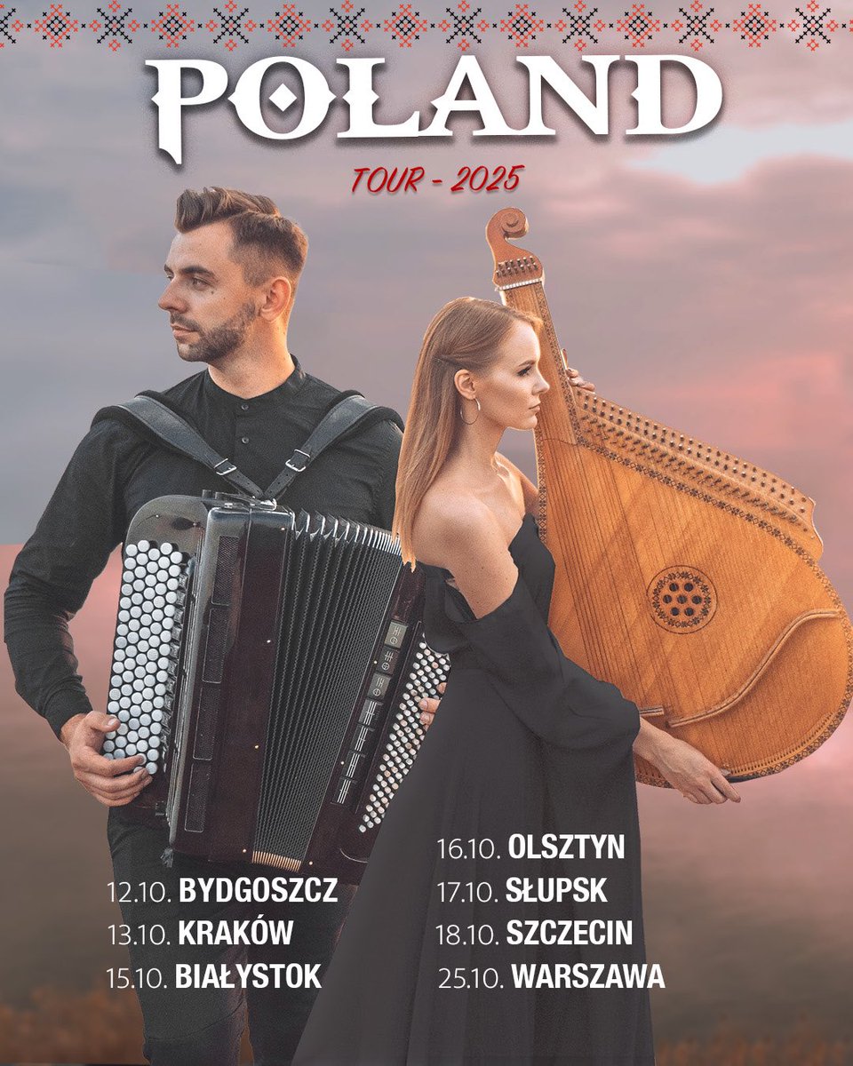 B&amp;B Project у Польщі!

Запрошуємо вас на наш перший концертний тур містами Польщі, де українська бандура та кнопковий акордеон звучатимуть так, як ви ще ніколи не чули. З нетерпінням чекаємо на зустріч з вами!☺️

🎫 Посилання на квитки 👉  hypeglobal.pro/folk/  👈