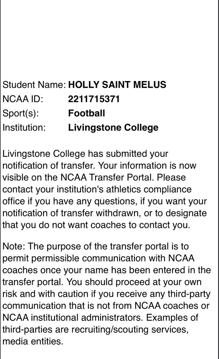 I am officially in the transfer portal!