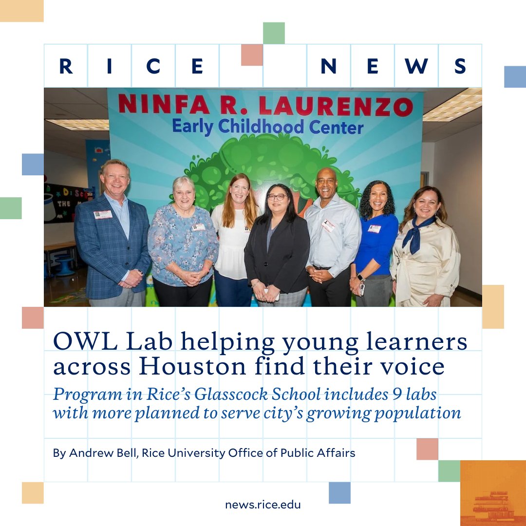 Empowering voices, transforming futures! Rice’s OWL Labs give Houston’s youngest learners the gift of literacy.
Learn more: hubs.la/Q03hRS2Y0