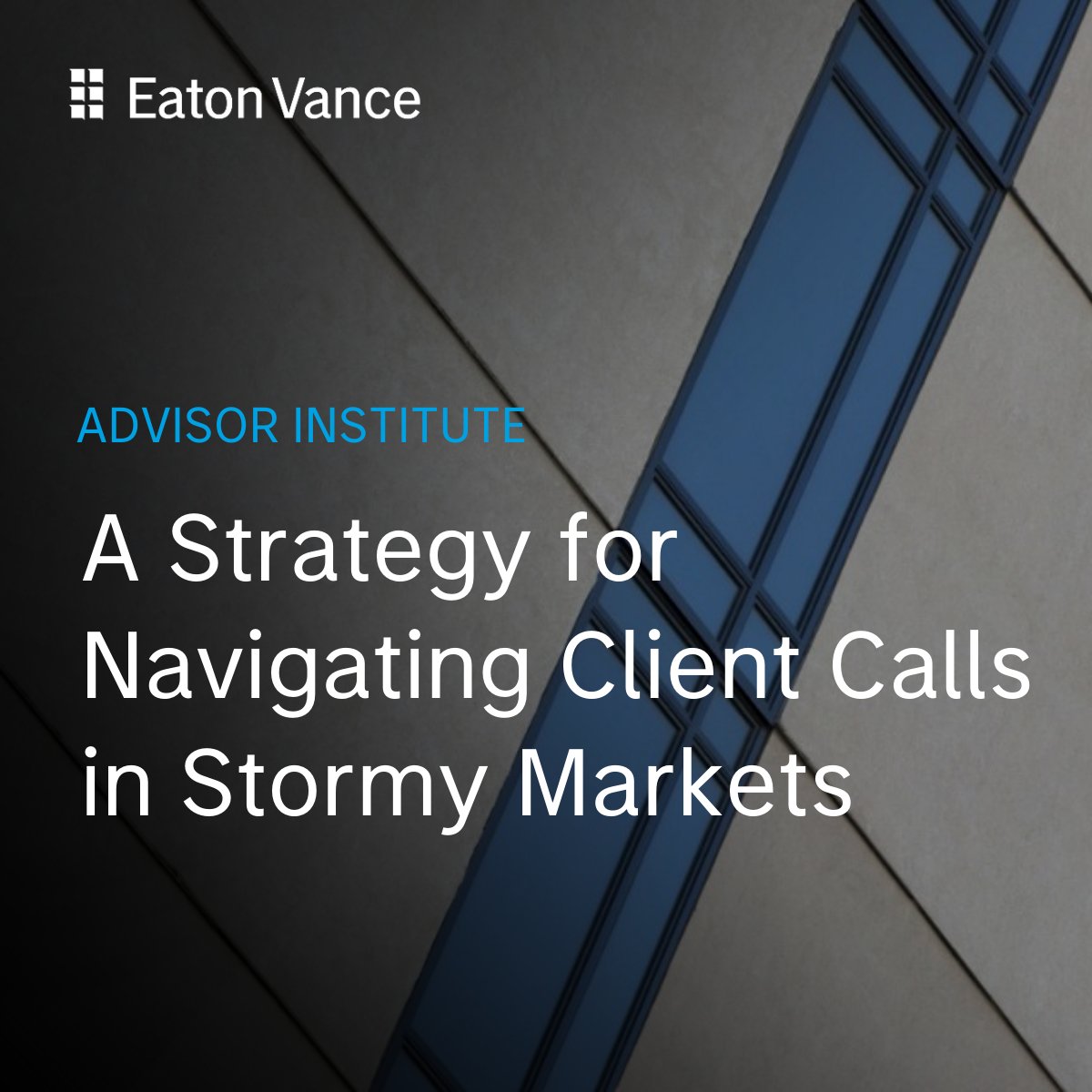 EatonVance's tweet photo. In this week’s Coach’s Corner, David Richman advises: “When turbulent markets disrupt clients' sense of financial security, the six C’s of client conversations can help you set a collaborative tone, fortify relationships and nurture client resilience.” https://t.co/8LuGExARXq https://t.co/970uWYkUtA