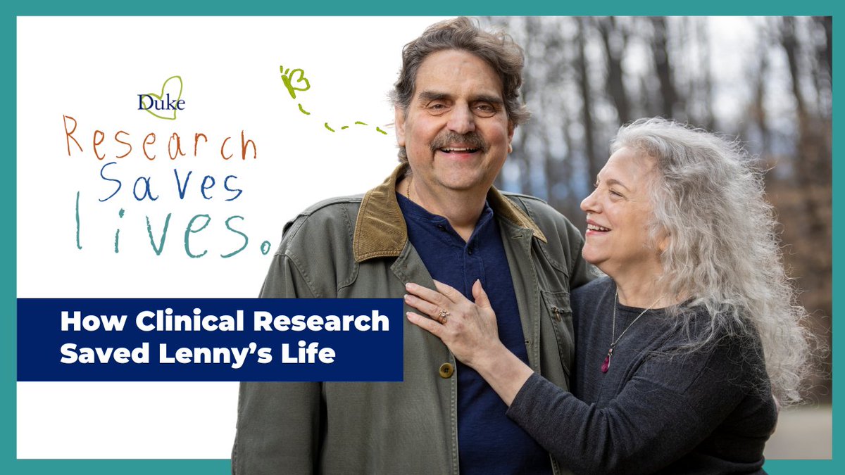 Duke University (@dukeu) on Twitter photo Lenny’s life was saved by a clinical trial at Duke Cancer Institute (<a href="/DukeCancer/">Duke Cancer</a>). Now thousands benefit from the drug he helped test. That’s the power of research.
See how his story is shaping the future of cancer care: today.duke.edu/2025/03/drug-t…
<a href="/DukeHealth/">Duke Health</a> | <a href="/DukeMedSchool/">Duke University School of Medicine</a> Lenny’s life was saved by a clinical trial at Duke Cancer Institute (<a href="/DukeCancer/">Duke Cancer</a>). Now thousands benefit from the drug he helped test. That’s the power of research.
See how his story is shaping the future of cancer care: today.duke.edu/2025/03/drug-t…
<a href="/DukeHealth/">Duke Health</a> | <a href="/DukeMedSchool/">Duke University School of Medicine</a>