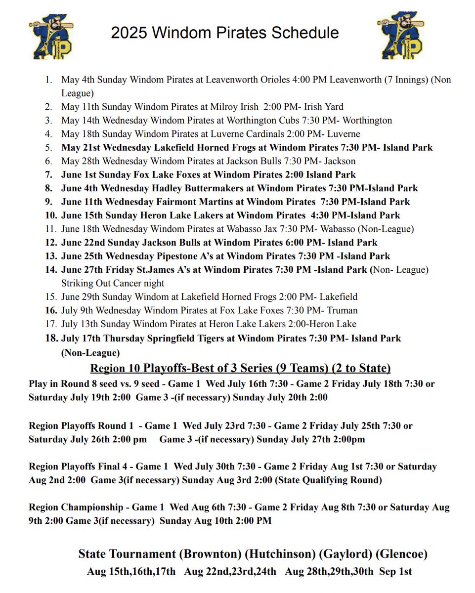 Windom Pirates tweet media