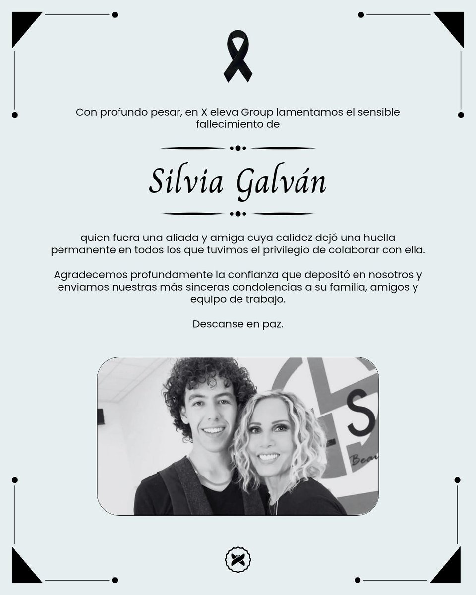 Lamentamos el sensible fallecimiento de Silvia Galván, una aliada y amiga cuya calidez dejó su huella en todos los que tuvimos el privilegio de colaborar con ella.

Enviamos nuestras más sinceras condolencias a su familia, amigos y equipo de trabajo.