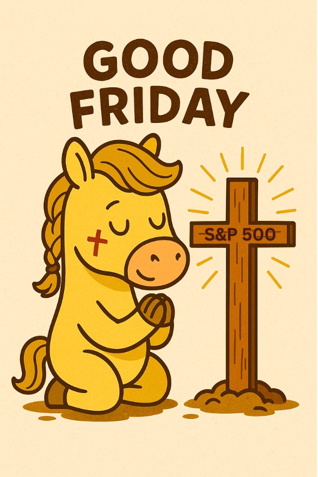 LHSecurities's tweet photo. [Light Horse Reminder] All major U.S. stock markets will be closed on Friday, April 18, 2025 for the Good Friday. 
With trading paused, it's a great chance to step out of the noise and step into strategy. Review your portfolio. Explore new sectors. Run a few backtests. See you when markets reopen!
#LightHorse #stocks #investing #Trading #GoodFriday #SP500