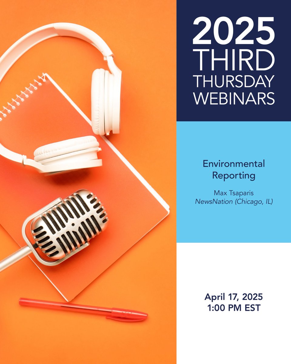 Michigan Association of Broadcasters (@mibroadcasters) on Twitter photo It’s Third Thursday—join today’s webinar on Environmental Reporting with <a href="/NewsNation/">NewsNation</a> Meteorologist Max Tsaparis 🌍
🕐 1:00 PM ET
💬 Tips for newsroom convos
📍 Local story angles
Register via the 🔗 in the bio
#MIBroadcasters #ThirdThursdayWebinars #NewsNation It’s Third Thursday—join today’s webinar on Environmental Reporting with <a href="/NewsNation/">NewsNation</a> Meteorologist Max Tsaparis 🌍
🕐 1:00 PM ET
💬 Tips for newsroom convos
📍 Local story angles
Register via the 🔗 in the bio
#MIBroadcasters #ThirdThursdayWebinars #NewsNation