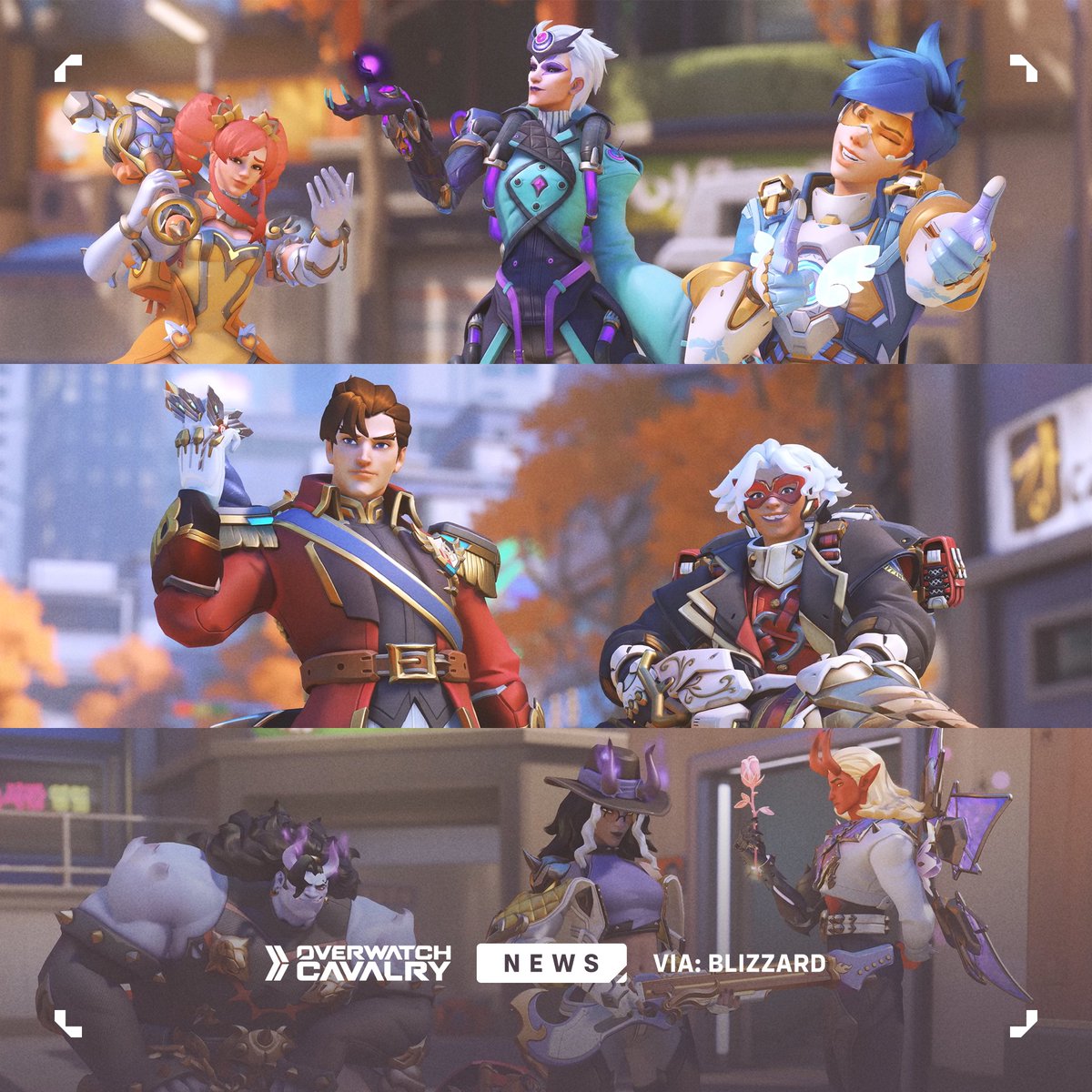 OWCavalry's tweet photo. First Look at New #Overwatch2 Battle Pass Skins 🎫 https://t.co/AJMEez2i2D