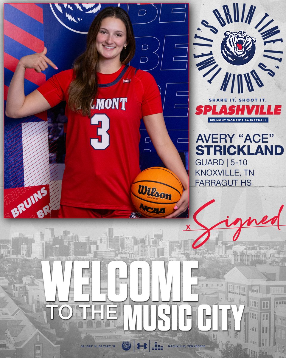 Belmont WBasketball (@belmontwbb) on Twitter photo ๐๐๐๐๐๐๐๐ก๐ก๐ฎ ๐ ๐ฝ๐ง๐ช๐๐ฃโผ
๐๐๐ฅ๐๐จ๐ฆ๐ to #Splashville, <a href="/acestrickland/">Avery โAceโ Strickland</a>!
#ItsBruinTime ๐๐๐๐๐๐๐๐ก๐ก๐ฎ ๐ ๐ฝ๐ง๐ช๐๐ฃโผ
๐๐๐ฅ๐๐จ๐ฆ๐ to #Splashville, <a href="/acestrickland/">Avery โAceโ Strickland</a>!
#ItsBruinTime