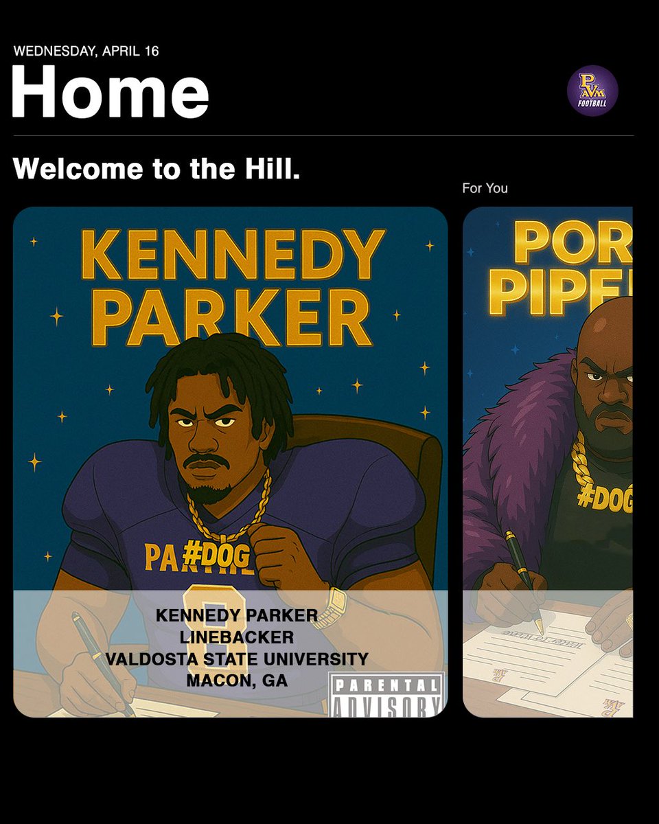 Prairie View A&M Football (@pvamufb_) on Twitter photo Track 2. “Runnit Back” ft. Kennedy Parker <a href="/KpWhs/">Kennedy Parker🌍</a> 🔥
Welcome to the Hill✍️
#DOG | #WTW | #PVAMUFootball Track 2. “Runnit Back” ft. Kennedy Parker <a href="/KpWhs/">Kennedy Parker🌍</a> 🔥
Welcome to the Hill✍️
#DOG | #WTW | #PVAMUFootball