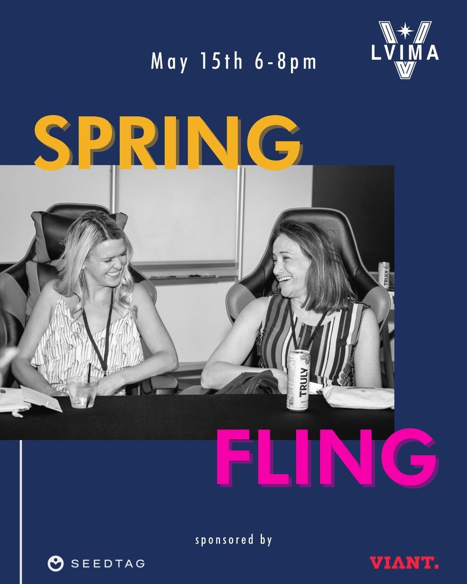 Back by very popular demand - Spring Fling is one of our most requested events of the year, and it's officially happening May 15! 🥳

Sponsored by Seedtag and Viant - RSVP now at LVIMA.com before spots are gone! 👩‍💻
 
#SpringFling #Marketing #Networking #LasVegas