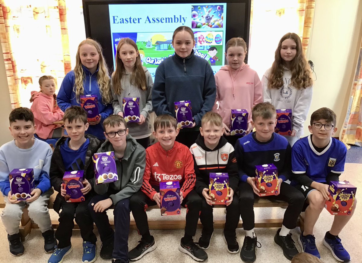 OLPSTullysaran's tweet photo. 🐣 🙏 Easter Assembly 🙏 🐣
We celebrated Easter with a special assembly to reward our pupils for excellent Mathletics, Mathseeds &amp; Nessy work; tremendous bravery and Mass serving throughout the year. Well done everyone 🤩 👍
#LearningthroughFriendship https://t.co/W1EfGFaFpb