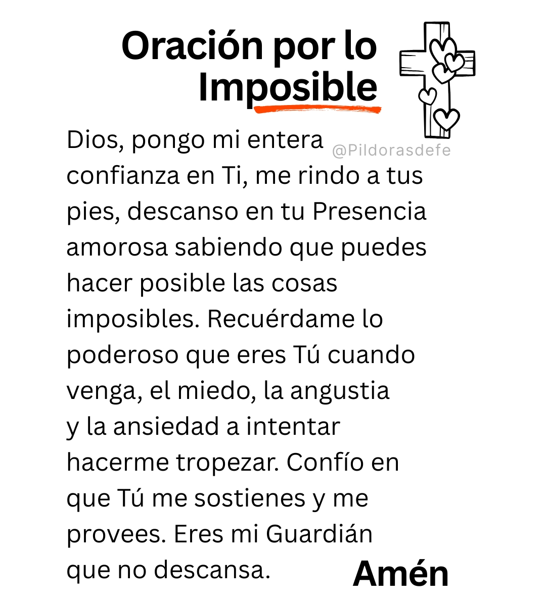 Oración por lo Imposible.
🙏