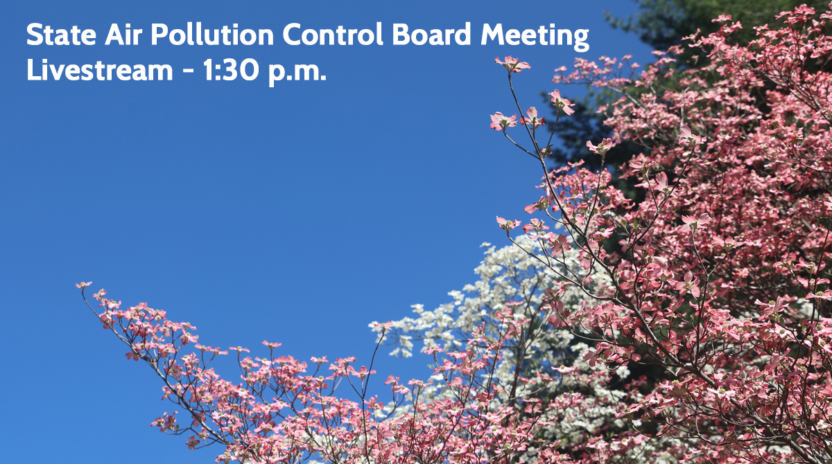 DEQ is livestreaming today's State Air Pollution Control Board meeting at 1:30 p.m. (stream available a few minutes before start time). It’s always possible circumstances beyond our control may interrupt or prevent the livestream. Access livestream: virginia-senate.granicus.com/MediaPlayer.ph…