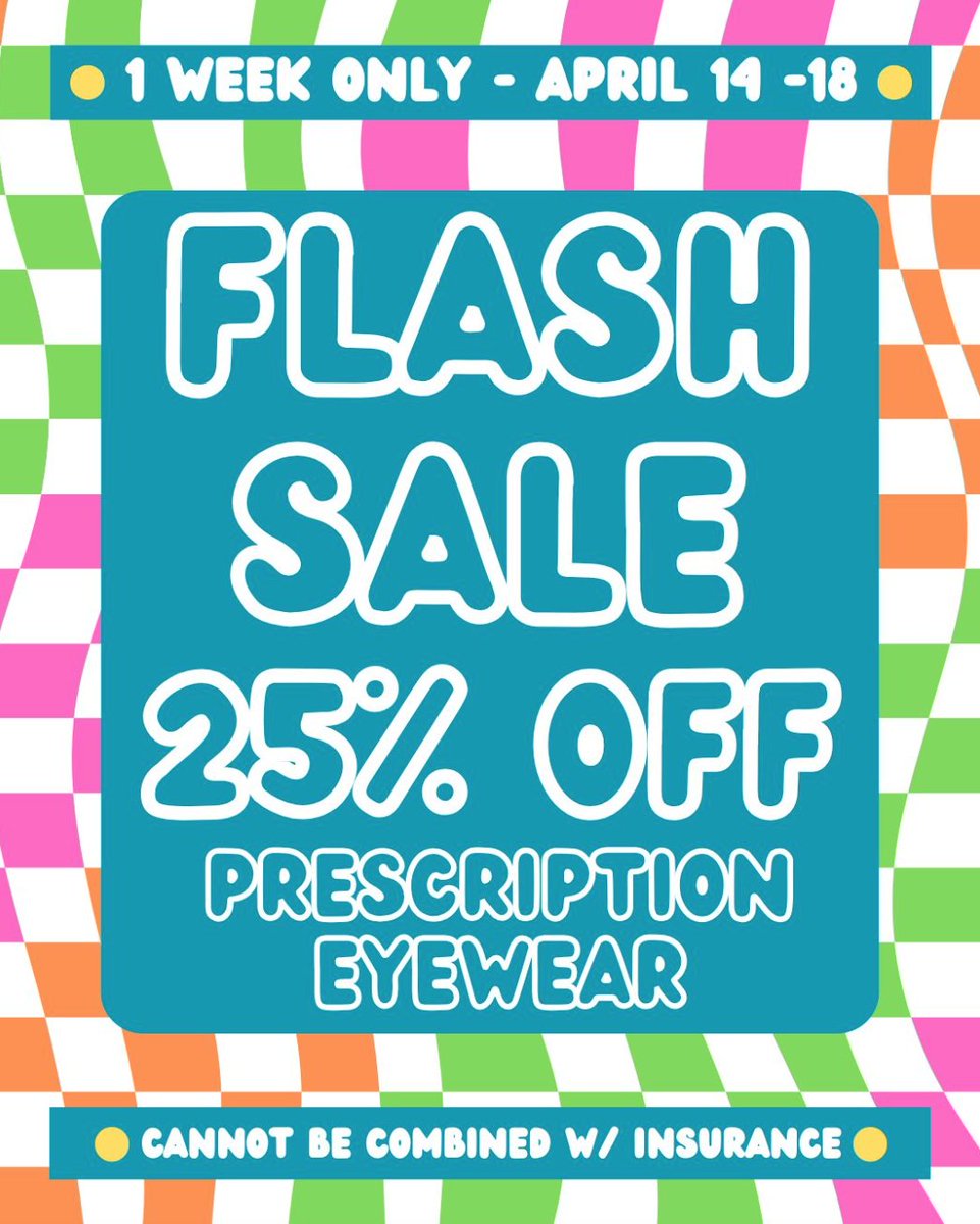 UrbanEyeWDM's tweet photo. ✨ 25% ALL PRESCRIPTION EYEWEAR ✨

#2daysleft #25percentOFF #sale #eyewearsale #eyewear #boutiqueoptical #optical #westdesmoines #waukee #norwalk #iowa https://t.co/iyOBA267Am