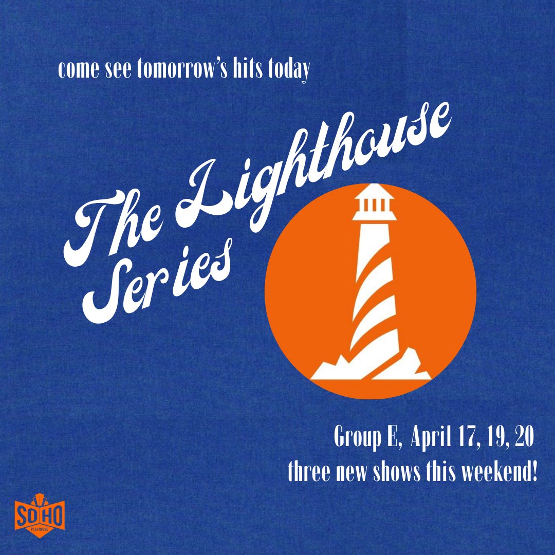 🌟 THE FINAL GROUP IN THE LIGHTHOUSE SERIES HITS THE STAGE THIS WEEKEND! 🌟
 Group E wraps up our incredible initial lineup with three wildly original plays—each pushing boundaries with humor, heart, and a whole lot of surprises.
🎭 15 shows selected. 6 finalists.