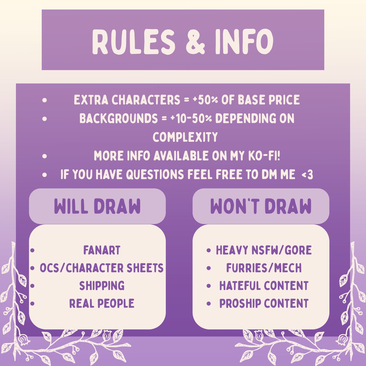 HUGE NEWS‼️my c0mms are open on k0-fi for the first time EVER‼️ you can head over to my page (link in replies) for more info and examples :D