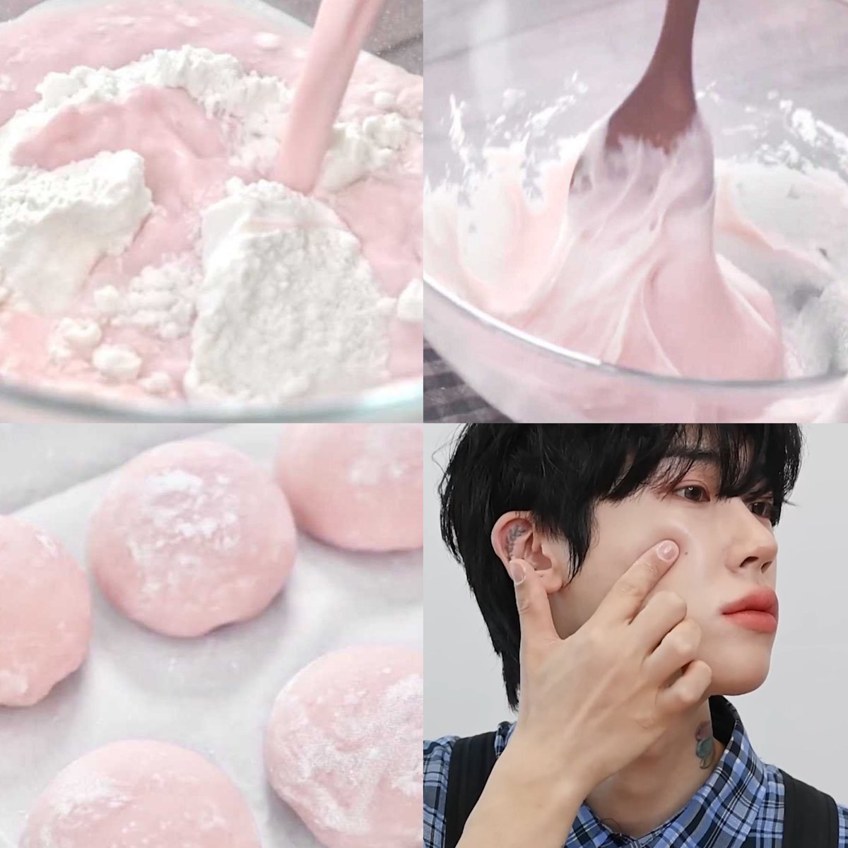 jshfolder's tweet image. how to make strawberry mochi 🍓🥢

#shinseongho #신성호