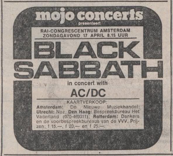 BlackSabbath's tweet photo. April 17, 1977 
RAI Congrescentrum
Amsterdam, Netherlands https://t.co/AfNpYKrLma